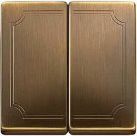 Лицевая панель Schneider Electric Merten Antique для 2-кл. выключателя античная латунь 